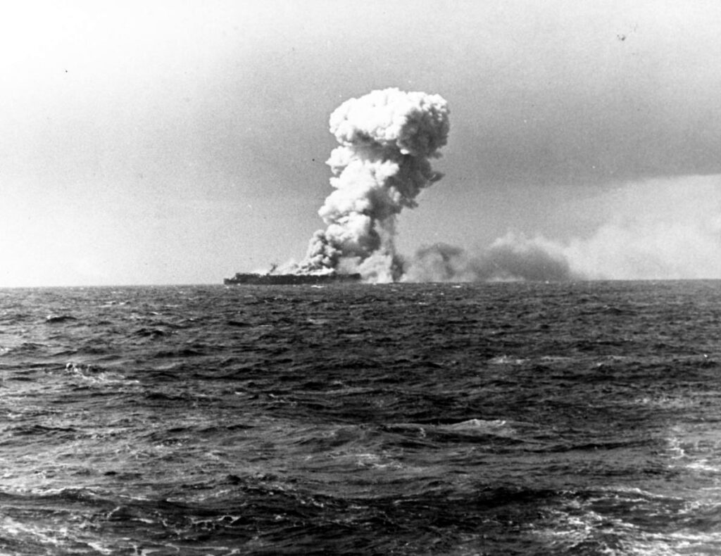 USS Princeton Explodes