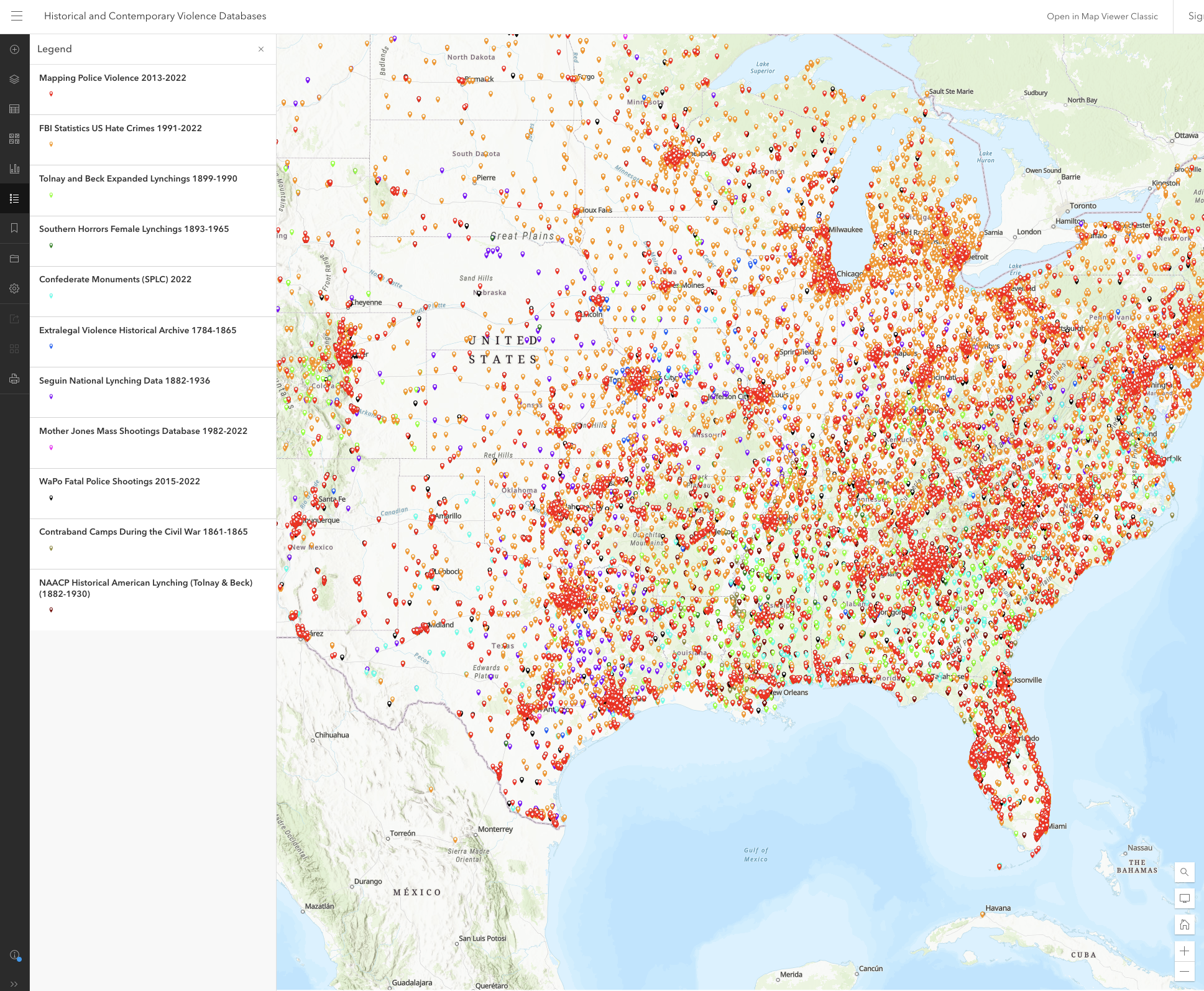 Historical and Contemporary Violence Databases